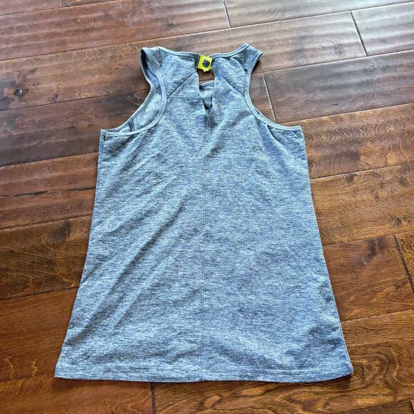 Oiselle Women's Size 6 O'Snap Racer Back Tank Top Gray Athletic Shirt Keyhole - Picture 8 of 8